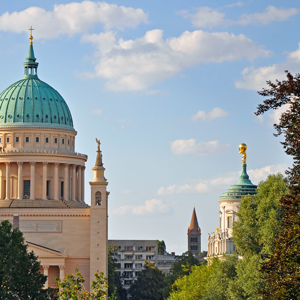 St. Nicholas Church and historic city centre in Potsdam