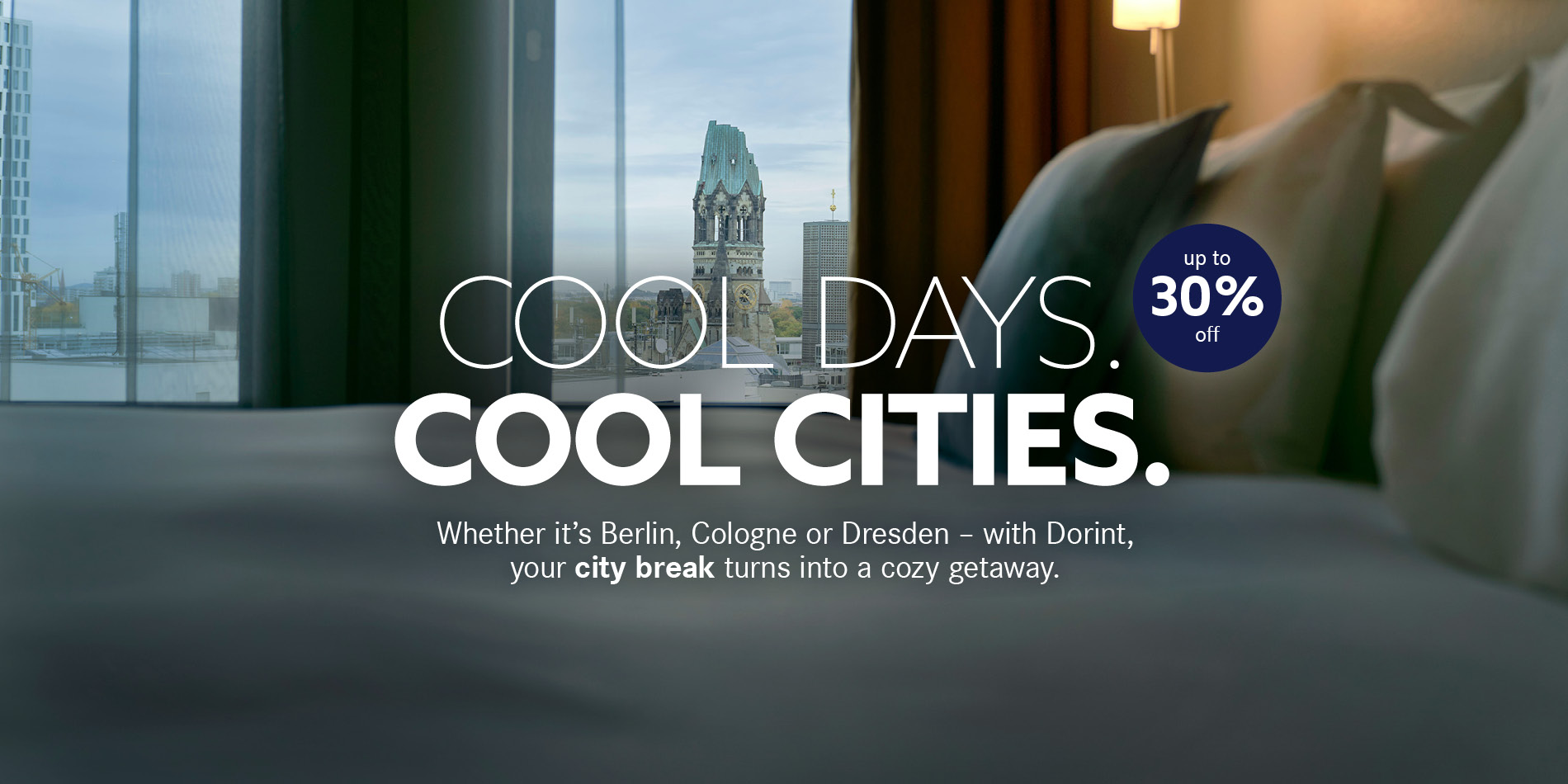 City breaks with Dorint: hotel room with a view of Berlin